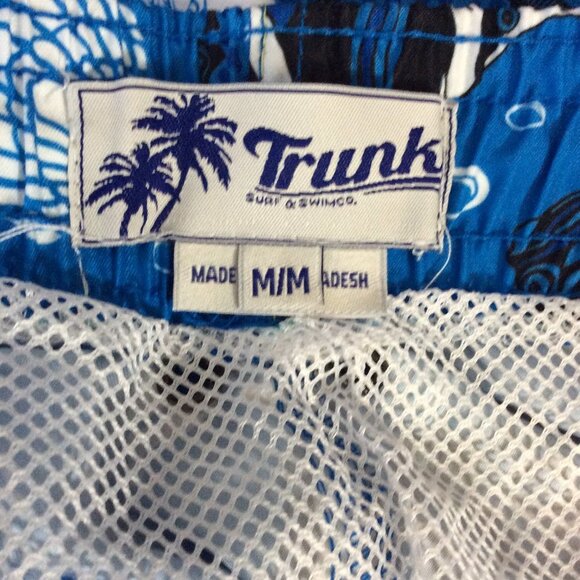 Trunks Surf & Swim Blue Fish Elastic Waist Size Medium - Picture 5 of 12